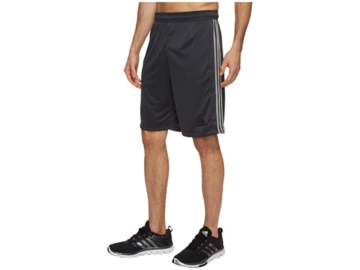 Adidas Designed-2-move 3-stripes Shorts (dark Grey/medium Grey Heather Solid Grey) Men's Shorts