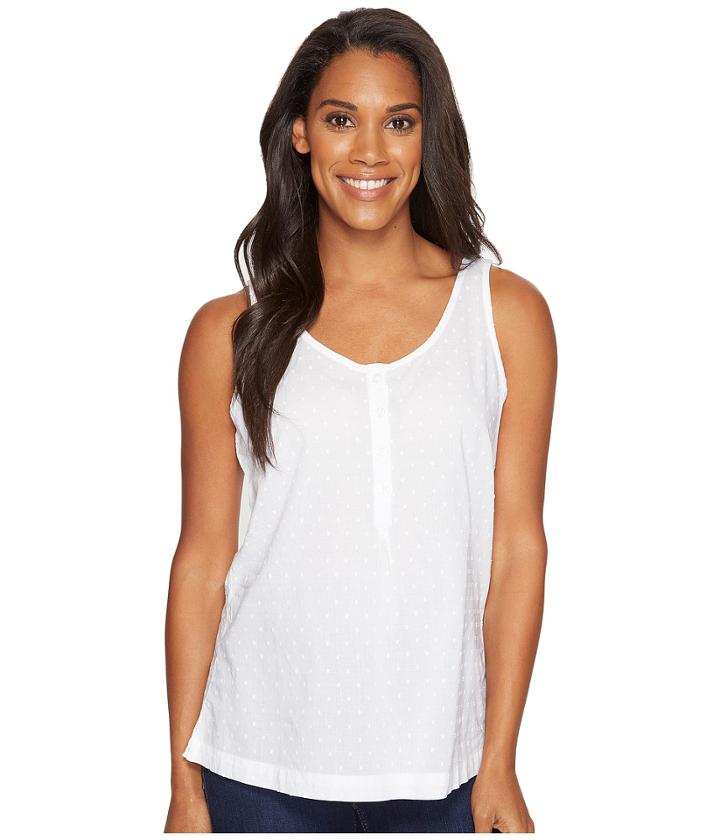 Columbia Sun Drifter Tank Top (white Swiss Dot) Women's Sleeveless