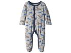 Mud Pie Whale Long Sleeve Footed Sleeper (infant) (gray) Boy's Jumpsuit & Rompers One Piece