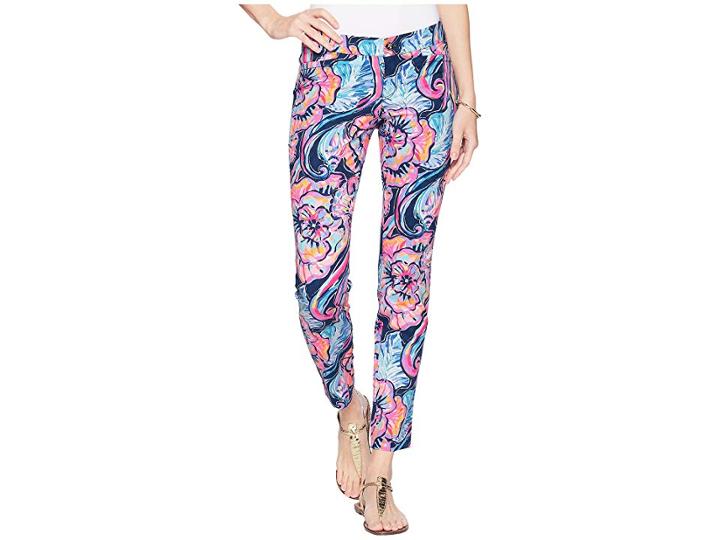 Lilly Pulitzer Kelly Skinny Ankle Pants (nautical Navy Boho Bateau) Women's Casual Pants