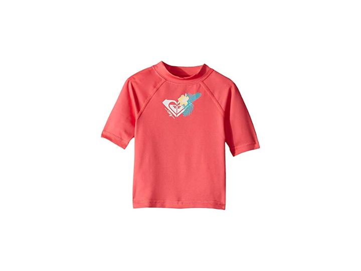 Roxy Kids Hawaii Short Sleeve Rashguard (big Kids) (honey Suckle) Girl's Swimwear