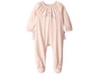 Mud Pie Princess Ruffle Long Sleeve Footed Sleeper (infant) (pink) Girl's Jumpsuit & Rompers One Piece