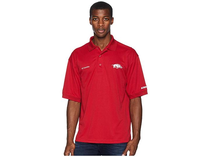 Columbia Collegiate Perfect Casttm Polo Top (arkansas/red Velvet) Men's Short Sleeve Pullover