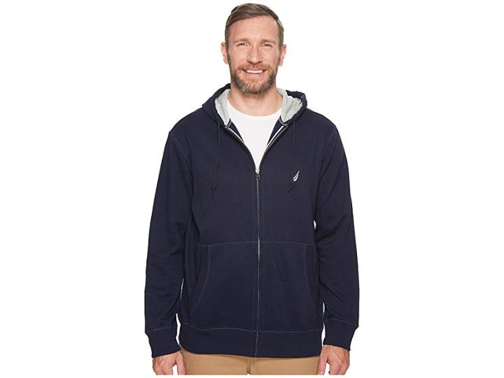 Nautica Big & Tall Big Tall Specialty Hoodie (navy) Men's Sweater