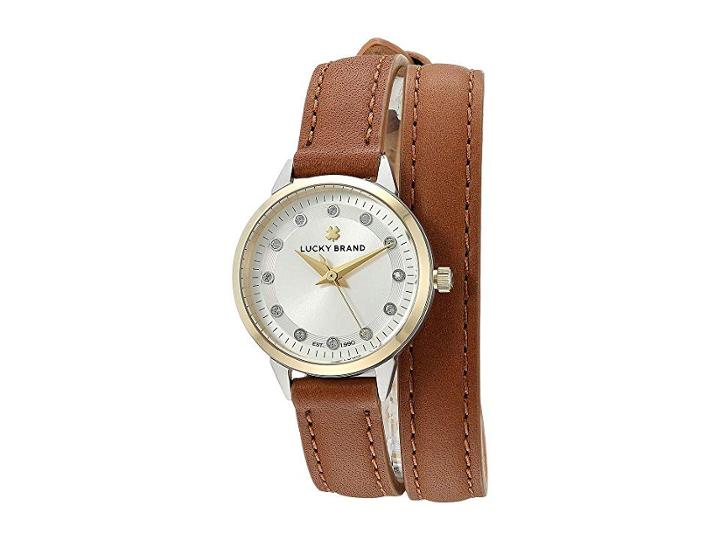 Lucky Brand Torrey Mini Lw00148 (tan Wrap/two-tone) Watches
