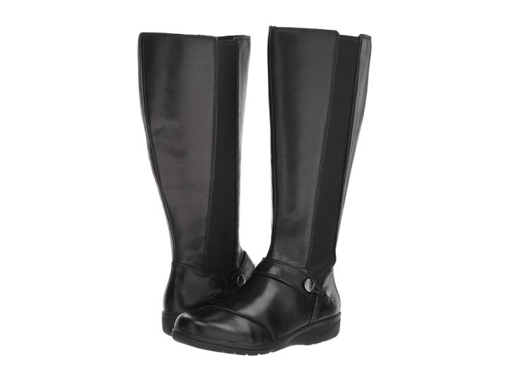 Clarks Cheyn Meryl Wide Calf (black Leather) Women's Shoes
