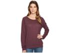 Alternative Eco-heather Slouchy Pullover (plum Overdye) Women's Long Sleeve Pullover