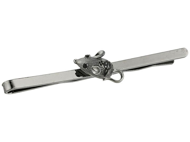 Vivienne Westwood Man Mouse Tie Clip (black Cz/black/ruthenium) Ties