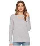 Allen Allen Deep V With Ribbed Neckband Sweatshirt (pale Grey) Women's Sweatshirt