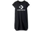 Converse Kids Star Chevron Track Dress (toddler/little Kids) (black) Girl's Dress