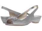 Anne Klein Helissa (silver Velvet Fabric) Women's 1-2 Inch Heel Shoes
