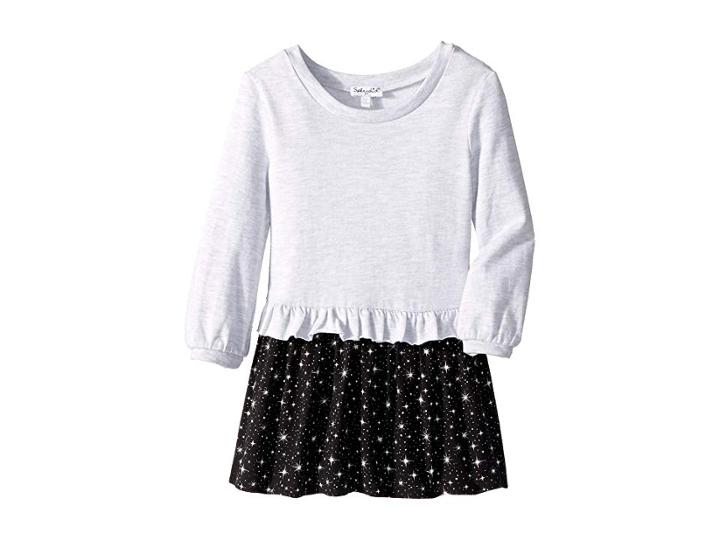 Splendid Littles Star Print Dress (little Kids) (ice Grey Heather) Girl's Dress