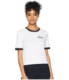 Fila Emmylou Ringer T-shirt (white/black) Women's T Shirt