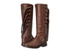 Frye Veronica Strap Tall (chocolate Tumbled Full Grain) Cowboy Boots