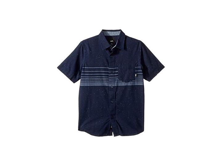 Vans Kids Gillis Woven Shirt (big Kids) (dress Blues) Boy's Clothing