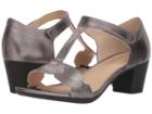 Hush Puppies Masseter T-strap (gunmetal Metallic Suede) Women's Dress Sandals