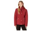 Michael Michael Kors Snap Front Short Quilt M422355gz (burnt Red) Women's Coat