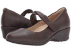 Hush Puppies Jaxine Odell (dark Brown Leather) Women's Hook And Loop Shoes