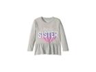 Chaser Kids Super Soft Vintage Jersey Best Little Sister Peplum Tee (toddler/little Kids) (misty) Girl's T Shirt