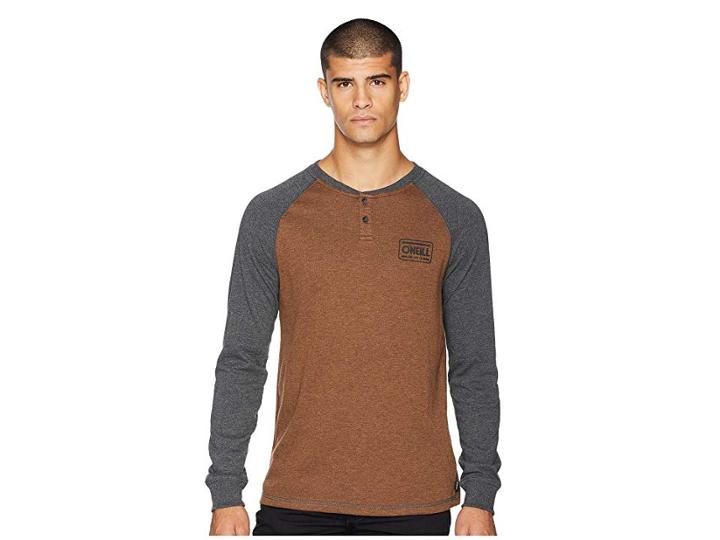 O'neill Arcata Henley Knits Top (toffee) Men's Clothing