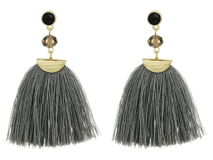 Shashi Mia Tassel Earrings (grey) Earring