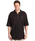 Tommy Bahama Big & Tall Big Tall Emfielder Polo Shirt (black) Men's Short Sleeve Pullover
