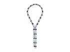 Steve Madden Baguette Shaped Rhinestone Y Dangle Necklace (multicolor/silver-tone) Necklace