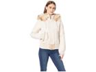 Vince Camuto Short Bomber Down Jacket With Faux Fur Hood R1881 (blush) Women's Coat