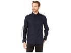 Calvin Klein Long Sleeve Racing Stripe Shirt (sky Captain) Men's Clothing