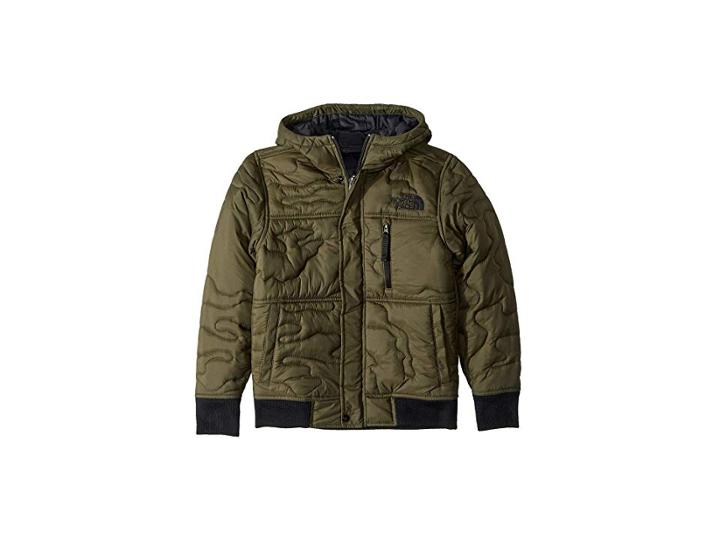 The North Face Kids Camo Quilt Insulated Hoodie (little Kids/big Kids) (new Taupe Green) Boy's Sweatshirt