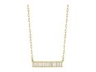 Cole Haan 16 East/west Bar Necklace (gold/clear Cubic Zirconia) Necklace