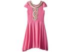 Fiveloaves Twofish Casablanca Skater Dress (big Kids) (pink) Girl's Dress