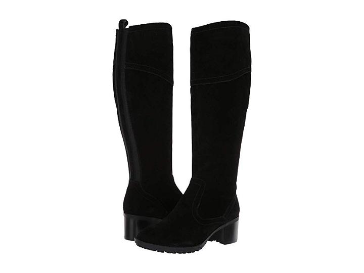 Easy Spirit Grazes (black/black Rich Suede) Women's Pull-on Boots