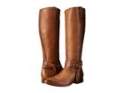 Frye Melissa Knotted Tall (tan Polished Stonewash) Cowboy Boots