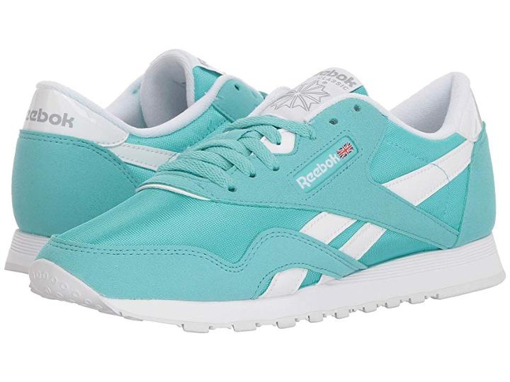 Reebok Lifestyle Classic Nylon Brights (turquoise/white/stark Grey) Women's Classic Shoes
