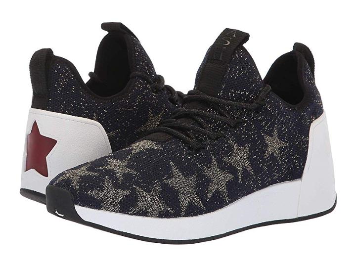 Ash Jaguar (midnight Knit/gold/black Stretch Lycra) Women's Lace Up Casual Shoes