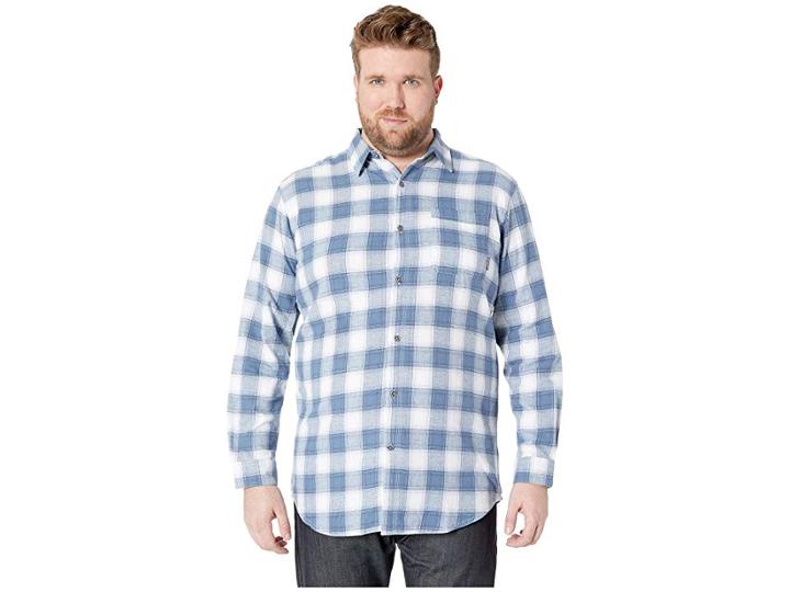 Columbia Big Tall Boulder Ridge Long Sleeve Flannel (mountain Pop Plaid) Men's Long Sleeve Button Up