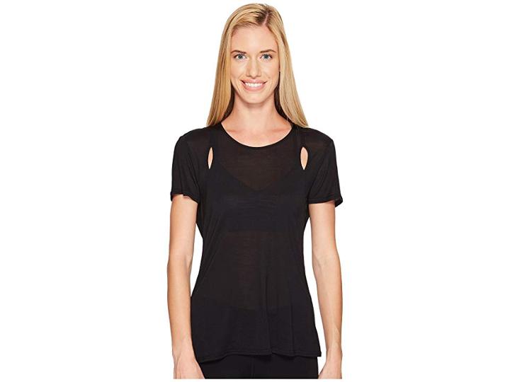 Alo Astra Short Sleeve Top (black) Women's Clothing