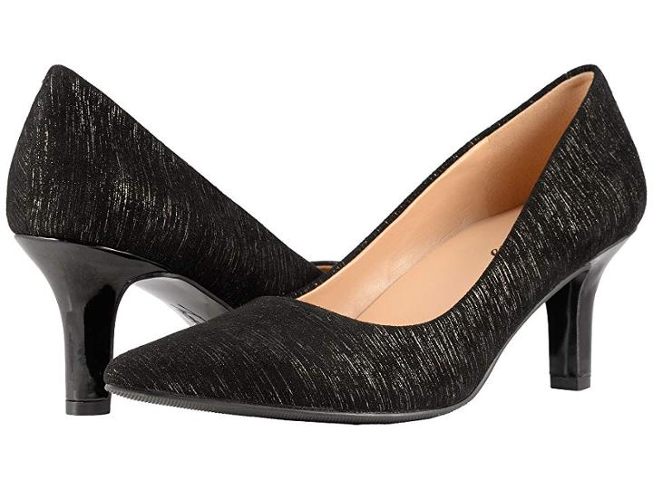 Trotters Noelle (black Metallic Printed Leather) High Heels