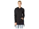 Mod-o-doc Deluxe Jersey Hooded Tunic With Side Ties (black) Women's Blouse