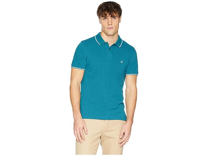 Original Penguin Short Sleeve Patch Logo Daddy Polo (dragonfly) Men's Clothing