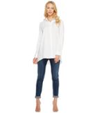 Krazy Larry Button Down Tunic (white) Women's Blouse