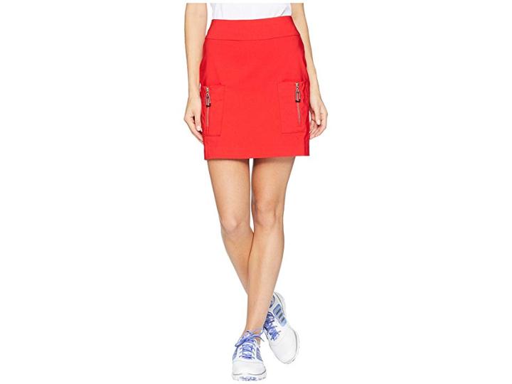 Jamie Sadock Skinnylicious Slimming Pull-on Skort (joy Ride Red) Women's Skort