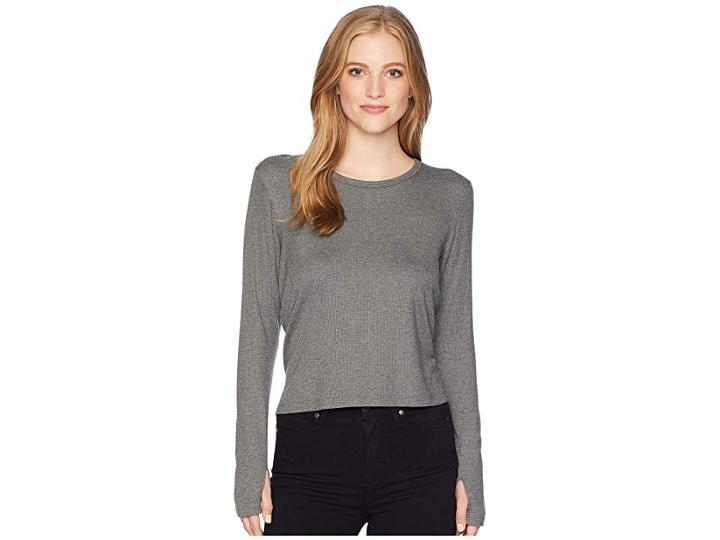 Lna Long Sleeve Crew With Thumb Holes (marengo) Women's Clothing