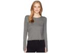 Lna Long Sleeve Crew With Thumb Holes (marengo) Women's Clothing