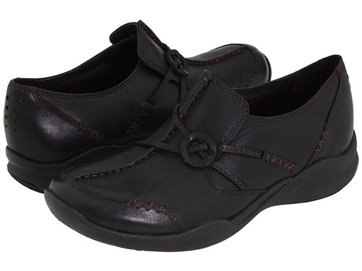 Clarks Wave.run (black Leather) Women's  Shoes