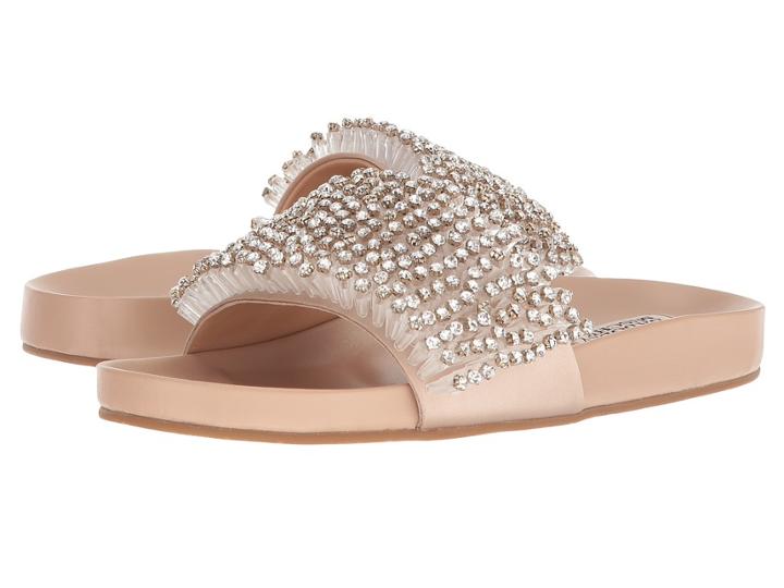 Badgley Mischka Horton (latte Satin) Women's Slide Shoes
