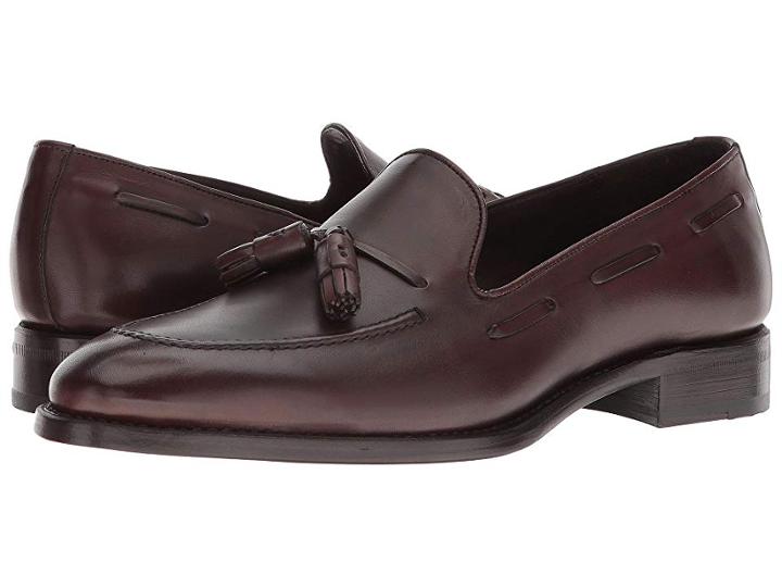 Carlos By Carlos Santana California Tassel (dark Brown Full Grain Box Calf) Men's Lace Up Casual Shoes