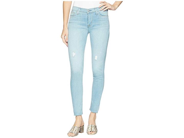 Hudson Nico Mid-rise Ankle Raw Hem Super Skinny In Miss You (miss You) Women's Jeans