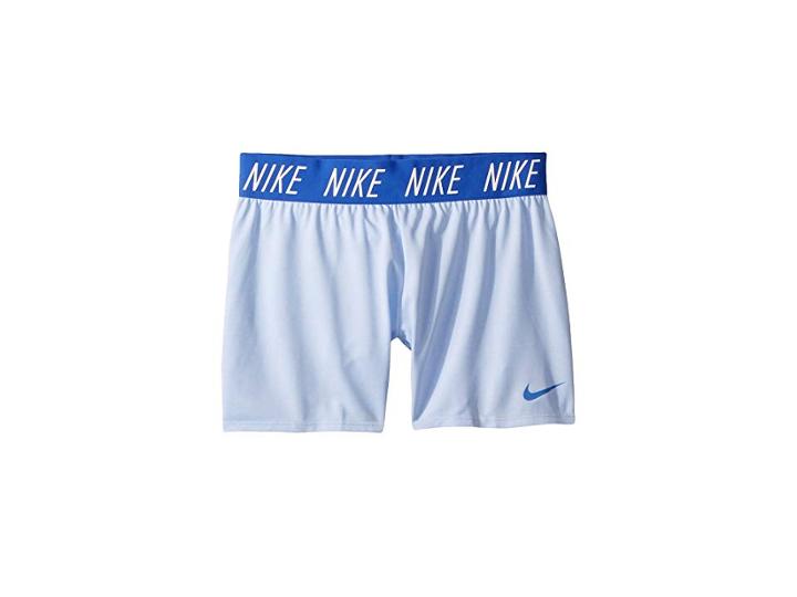Nike Kids Dry Trophy Short (little Kids/big Kids) (royal Tint/white/light Racer Blue) Girl's Shorts